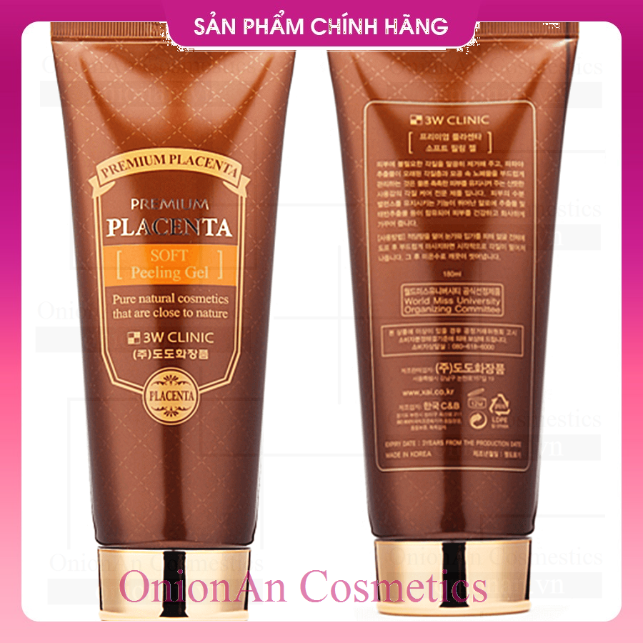 Gel Tẩy Tế Bào Chết Nhau Thai Cừu 3W Clinic Premium Placenta Soft Peeling Gel